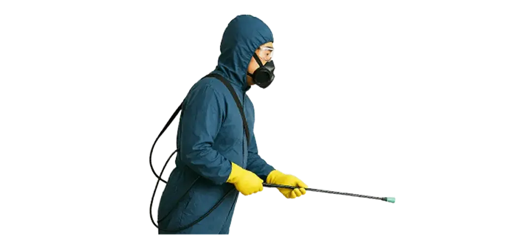 防護服に身を包む作業員