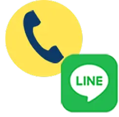 電話とLINEのアイコン