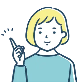 人差し指を立てる女性