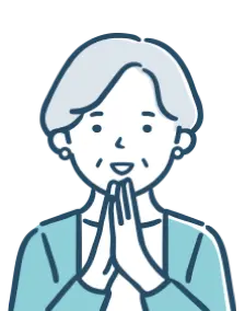 両手を合わせる女性
